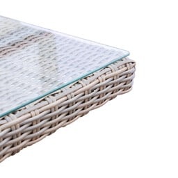 Jones/Bilbao dining tuinset | 6 personen | wicker | 200cm