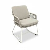 Gianna dining tuinstoel | touw + aluminium | Almond Beige