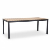 Oxford dining tuintafel 6 personen | aluminium + polywood | Natural Wood | 200cm