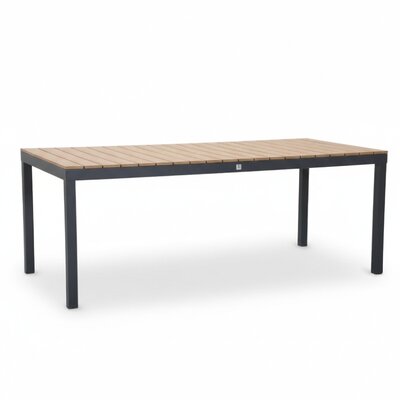 Oxford dining tuintafel 6 personen | aluminium + polywood | Natural Wood | 200cm