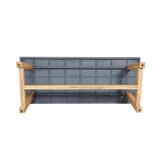 Veltis/Bella zand dining tuinset | 6 personen | polystone + touw | 250cm