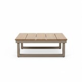 Canyon loungetafel | aluminium + hardhout | beige