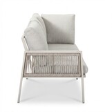 Palma dining loungeset 8 personen | aluminium + touw | beige | 4-delig - 255x195cm