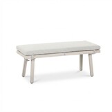 Palma dining loungeset 8 personen | aluminium + touw | beige | 4-delig - 255x195cm