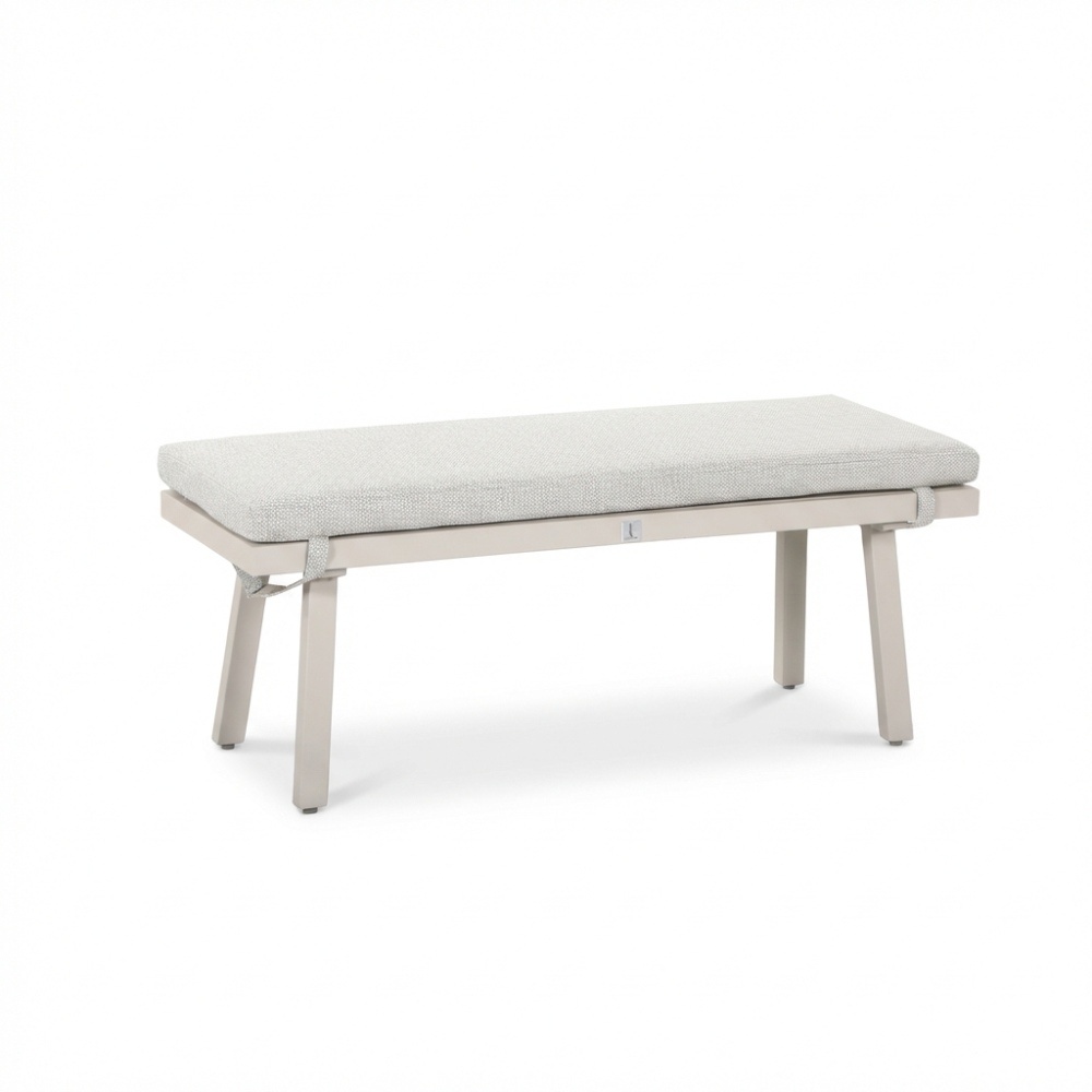 Palma dining loungeset 8 personen | aluminium + touw | beige | 4-delig - 255x195cm