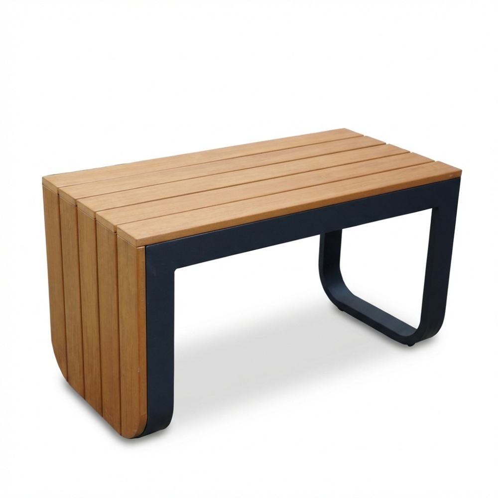 Montreal chaise longue balkon loungeset 4 personen | aluminium + polywood | antraciet | 3-delig