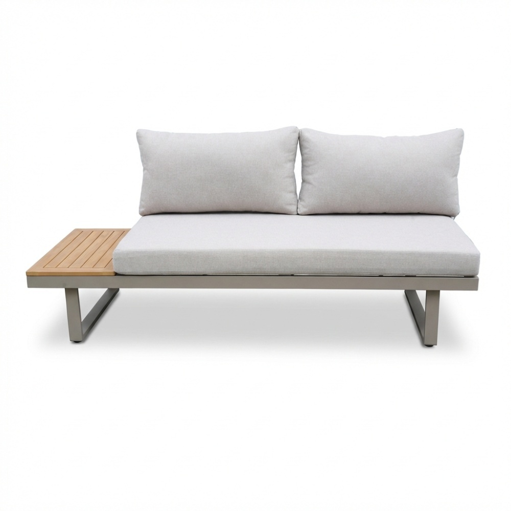 Melbourne chaise longue balkon loungeset 4 personen | aluminium + polywood | beige | 3-delig - 250x175cm