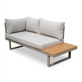 Melbourne chaise longue balkon loungeset 4 personen | aluminium + polywood | beige | 3-delig - 250x175cm