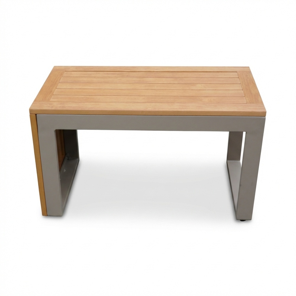 Melbourne chaise longue balkon loungeset 4 personen | aluminium + polywood | beige | 3-delig - 250x175cm