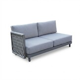 Mendoza hoek loungeset 5 personen | aluminium + touw | beige | 4-delig - 266x266cm