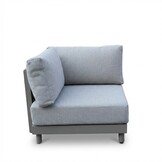 Mendoza hoek loungeset 5 personen | aluminium + touw | beige | 4-delig - 266x266cm