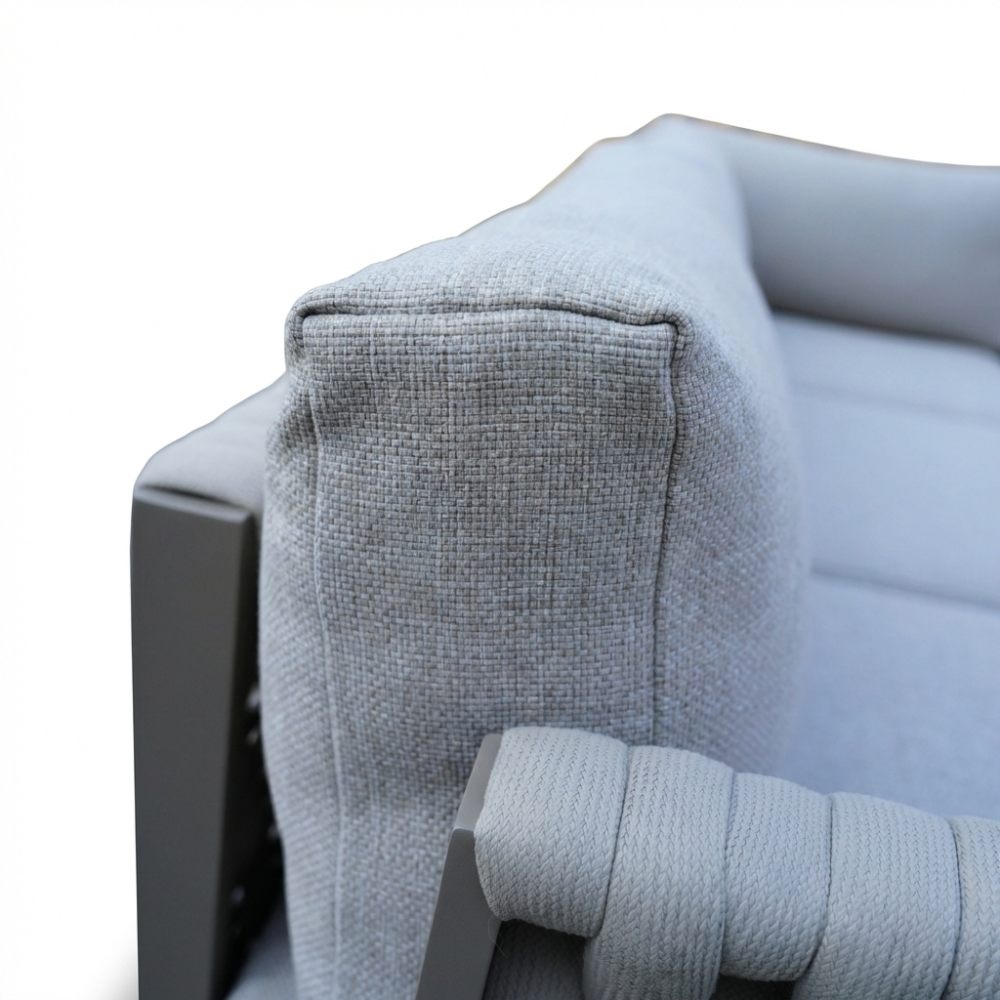 Mendoza hoek loungeset 5 personen | aluminium + touw | beige | 4-delig - 266x266cm