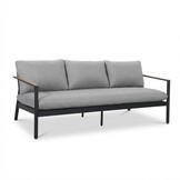 Florence stoel-bank loungeset 5 personen incl. tafel | aluminium + touw | antraciet | 4-delig
