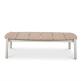 Florence loungetafel | aluminium + polywood | beige | 135x65cm