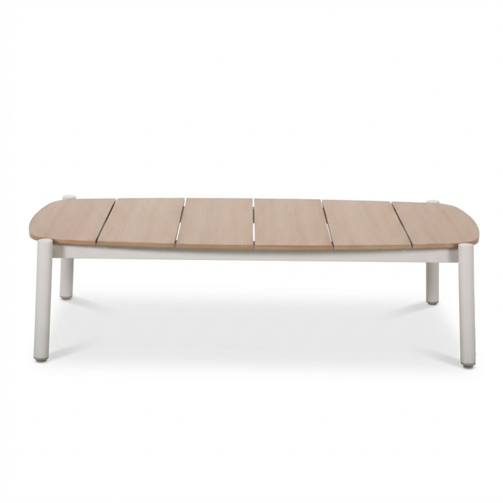 Florence loungetafel | aluminium + polywood | beige | 135x65cm