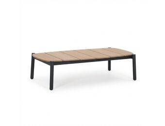 Florence loungetafel | aluminium + polywood | antraciet | 135x65cm