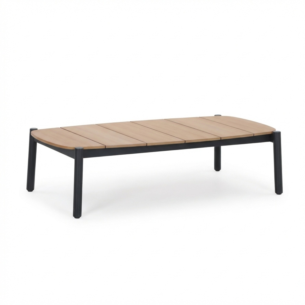 Florence loungetafel | aluminium + polywood | antraciet | 135x65cm