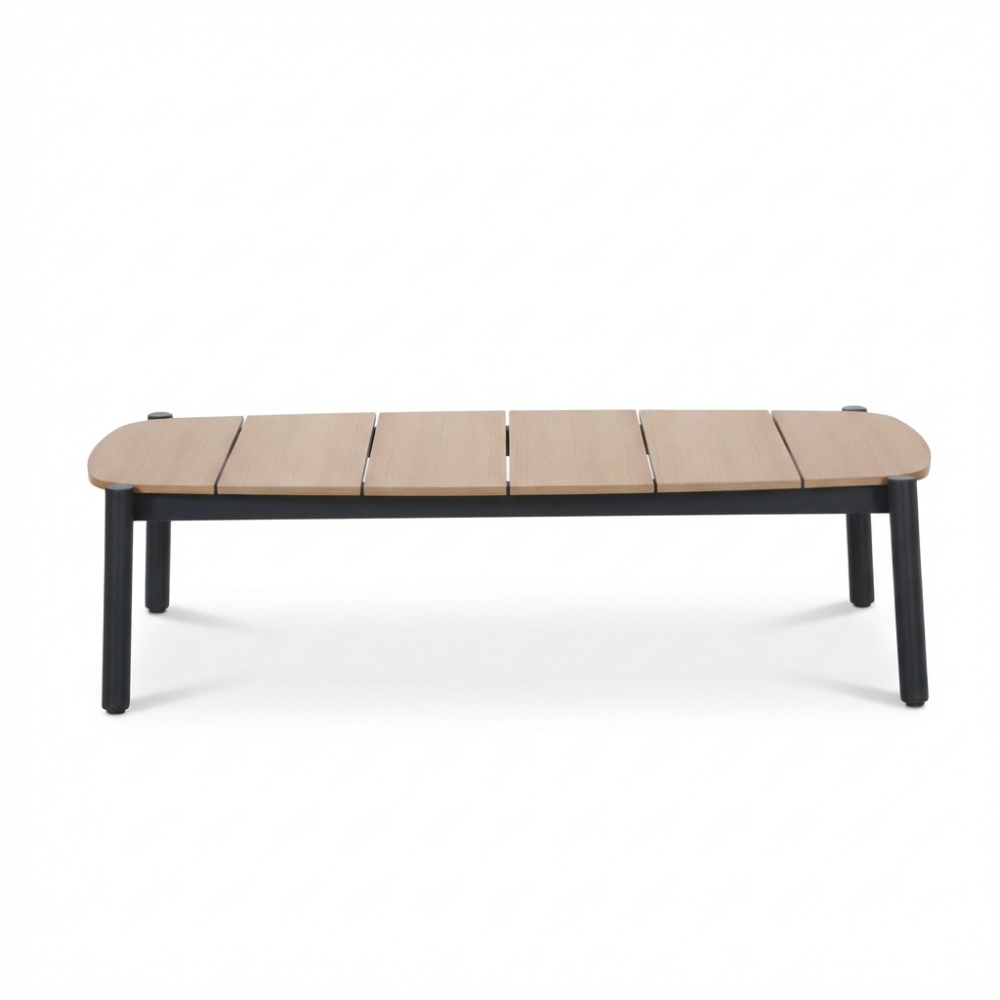 Florence loungetafel | aluminium + polywood | antraciet | 135x65cm