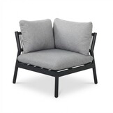 Florence hoek loungeset 5 personen incl. tafel | aluminium + touw | antraciet | 4-delig - 216x216cm