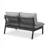 Florence hoek loungeset 5 personen | aluminium + touw | antraciet | 3-delig - 216x216cm