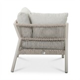 Florence hoek loungeset 5 personen incl. tafel | aluminium + touw | beige | 4-delig - 216x216cm