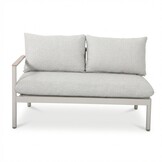 Florence hoek loungeset 5 personen incl. tafel | aluminium + touw | beige | 4-delig - 216x216cm