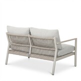 Florence hoek loungeset 5 personen incl. tafel | aluminium + touw | beige | 4-delig - 216x216cm