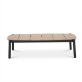 Florence stoel-bank loungeset 5 personen incl. tafel | aluminium + touw | antraciet | 4-delig