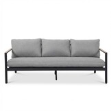 Florence stoel-bank loungeset 5 personen | aluminium + touw | antraciet | 3-delig