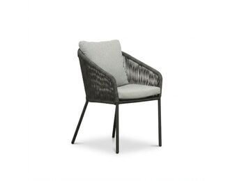 Lexis dining tuinstoel | touw + aluminium | Stone Grey