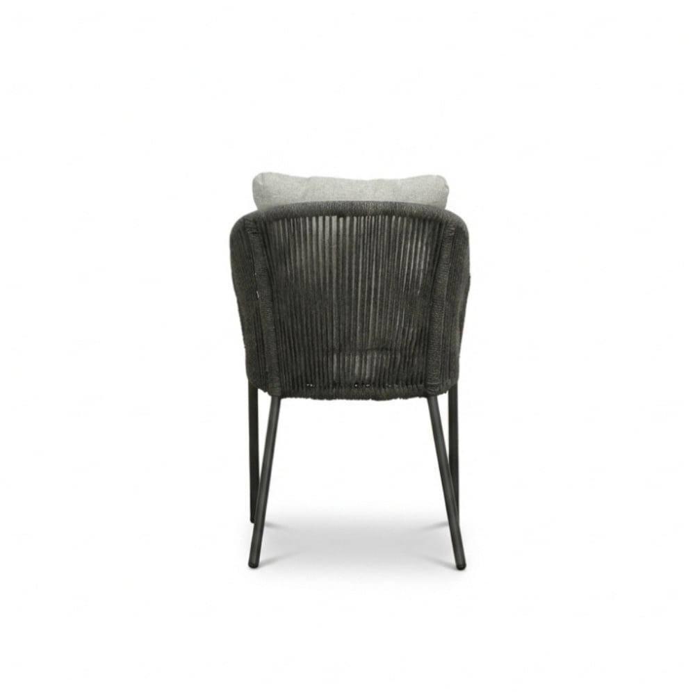 Lexis dining tuinstoel | touw + aluminium | Stone Grey