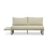 Canyon hoek loungeset incl. loungetafel | aluminium + sintered stone | Marble Latte | 4-delig