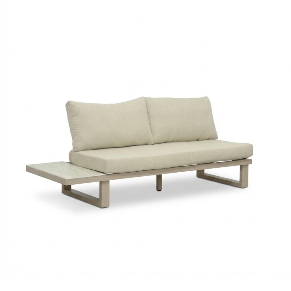 Canyon hoek loungeset incl. loungetafel | aluminium + sintered stone | Marble Latte | 4-delig