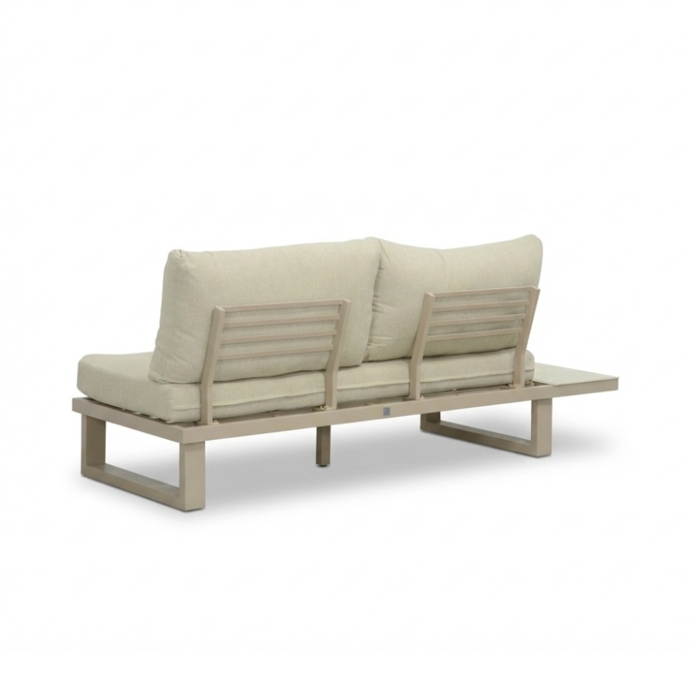 Canyon hoek loungeset incl. loungetafel | aluminium + sintered stone | Marble Latte | 4-delig