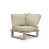 Canyon hoek loungeset incl. loungetafel | aluminium + sintered stone | Marble Latte | 4-delig