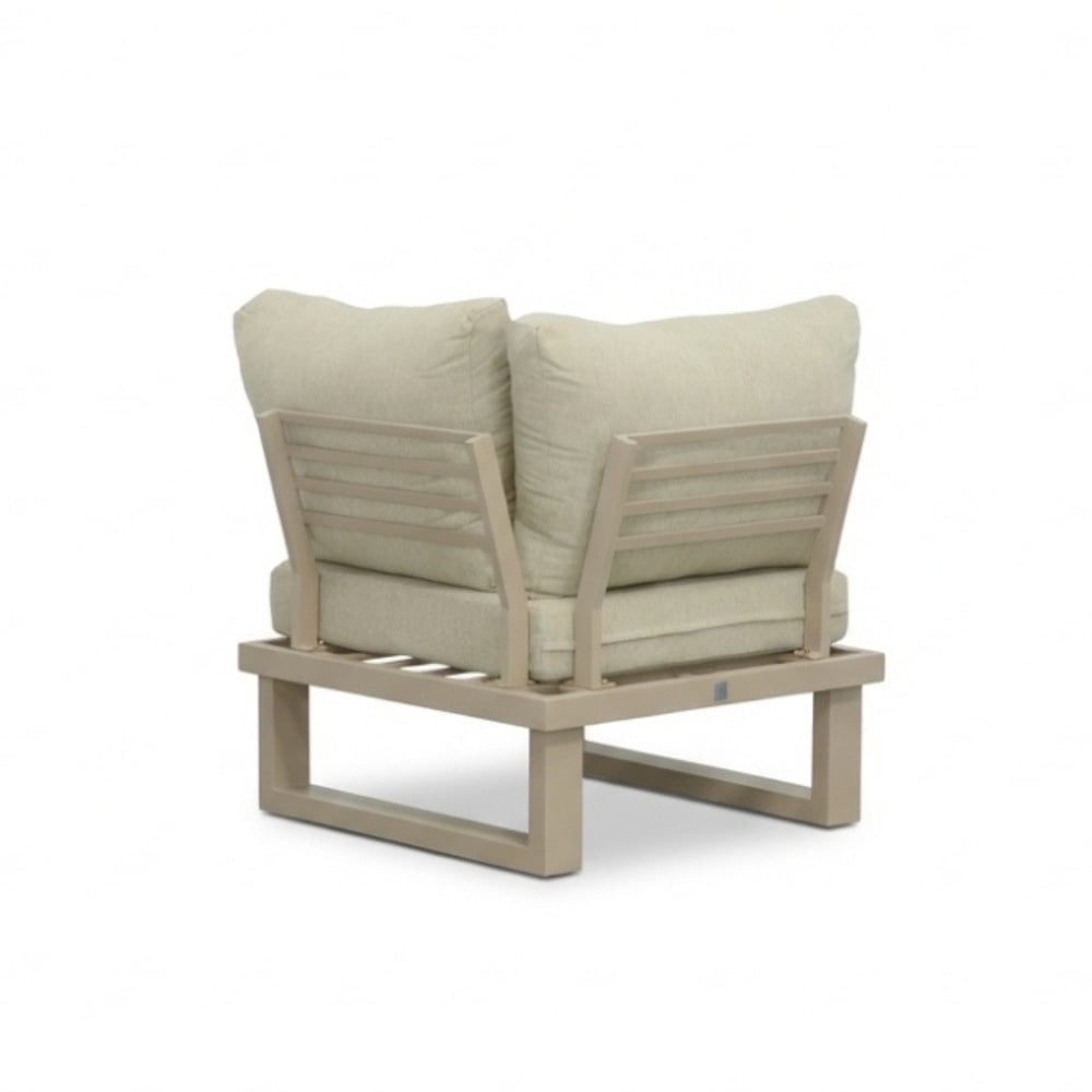 Canyon hoek loungeset incl. loungetafel | aluminium + sintered stone | Marble Latte | 4-delig