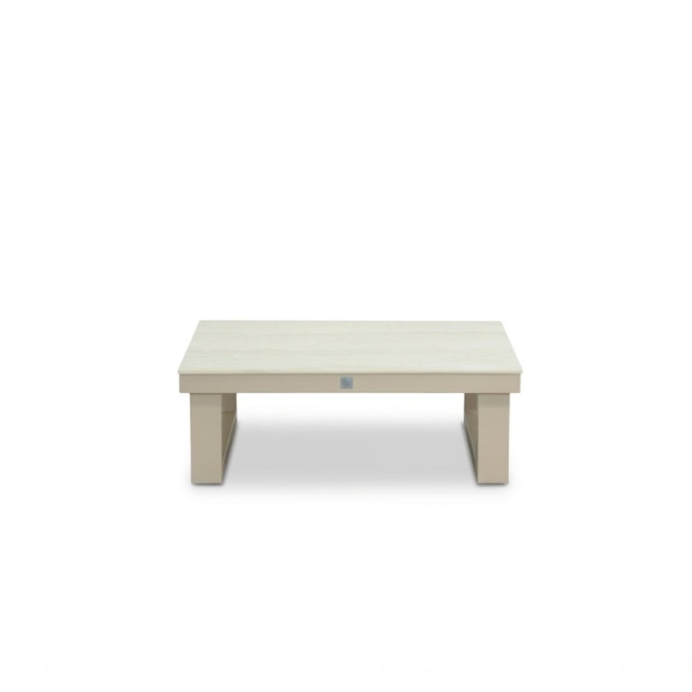Canyon hoek loungeset incl. loungetafel | aluminium + sintered stone | Marble Latte | 4-delig