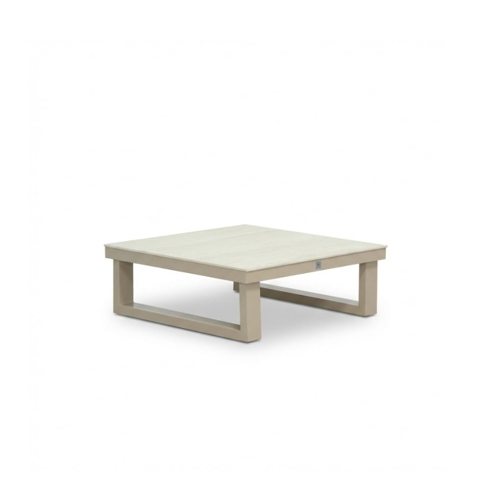 Canyon hoek loungeset incl. loungetafel | aluminium + sintered stone | Marble Latte | 4-delig