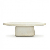 Luna koffietafel | polystone | Chalk beige | 120cm ovaal