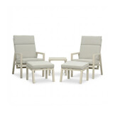 Oregon lounge balkonset - verstelbaar 2 personen | aluminium | beige | 5-delig