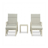 Oregon lounge balkonset - verstelbaar 2 personen | aluminium | beige | 5-delig