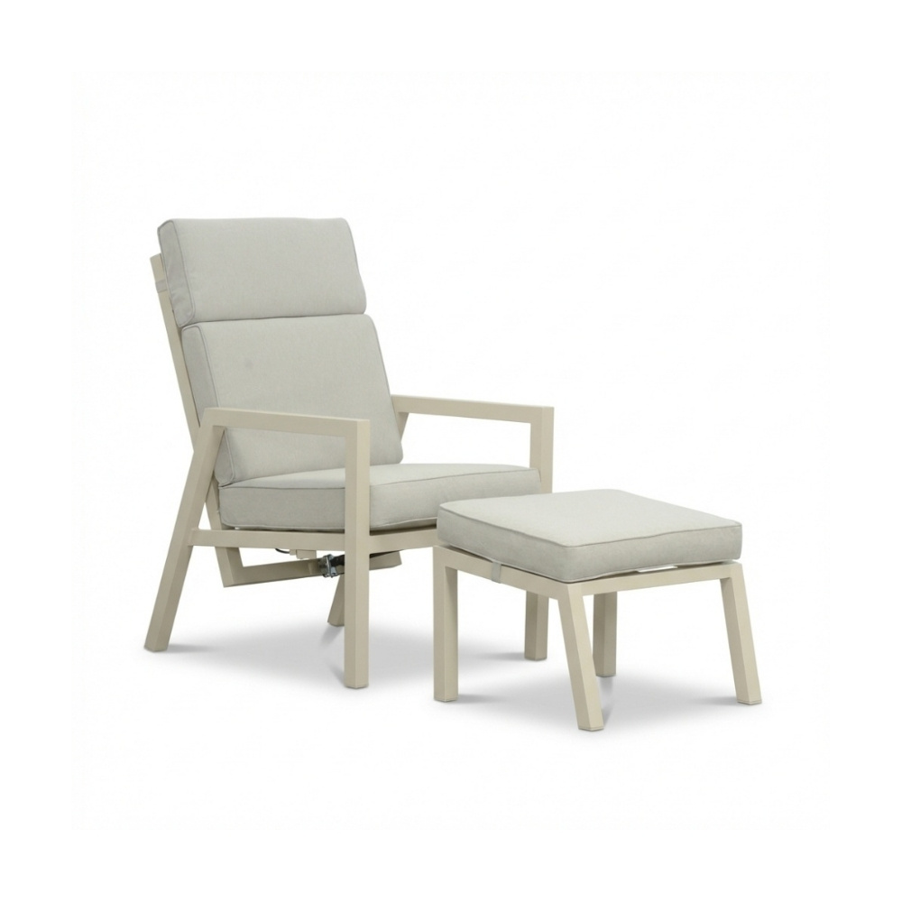 Oregon lounge balkonset - verstelbaar 2 personen | aluminium | beige | 5-delig