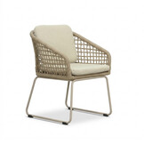 Tulum dining tuinstoel | touw + aluminium | Sandstone