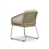 Tulum dining tuinstoel | touw + aluminium | Sandstone