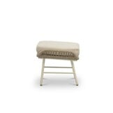 Dex loungestoel incl. voetenbank | touw + aluminium | Almond Beige