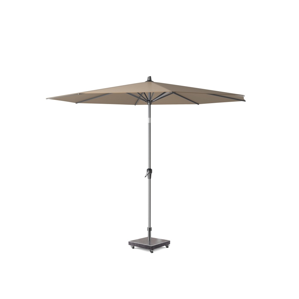 Riva stokparasol taupe |Ø300cm rond afbeelding
