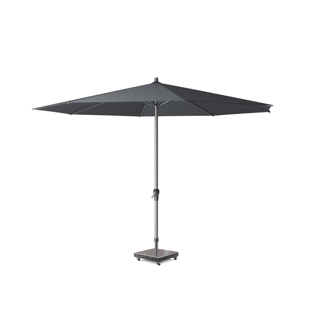 Riva stokparasol antraciet |Ø350cm rond afbeelding