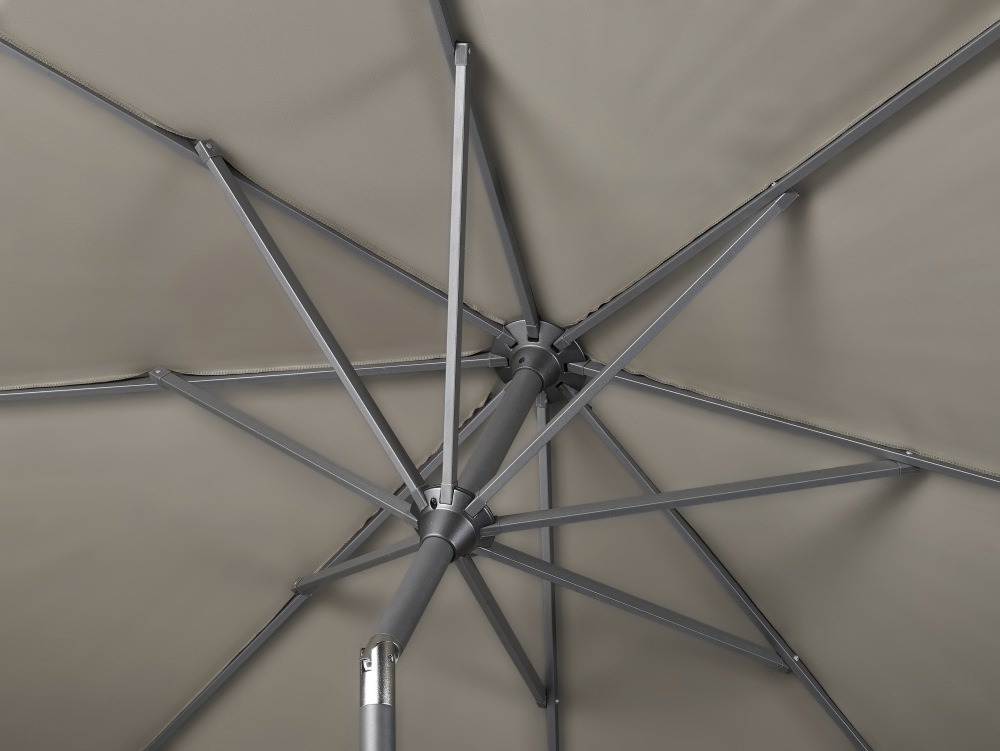 Riva stokparasol Light grey | Ø350cm rond