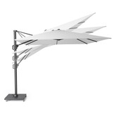 Challenger T² zweefparasol - premium doek | 400x300cm | Champagne/Teak look