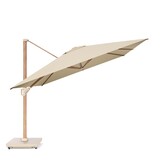 Challenger T² zweefparasol - premium doek | 400x300cm | Champagne/Teak look